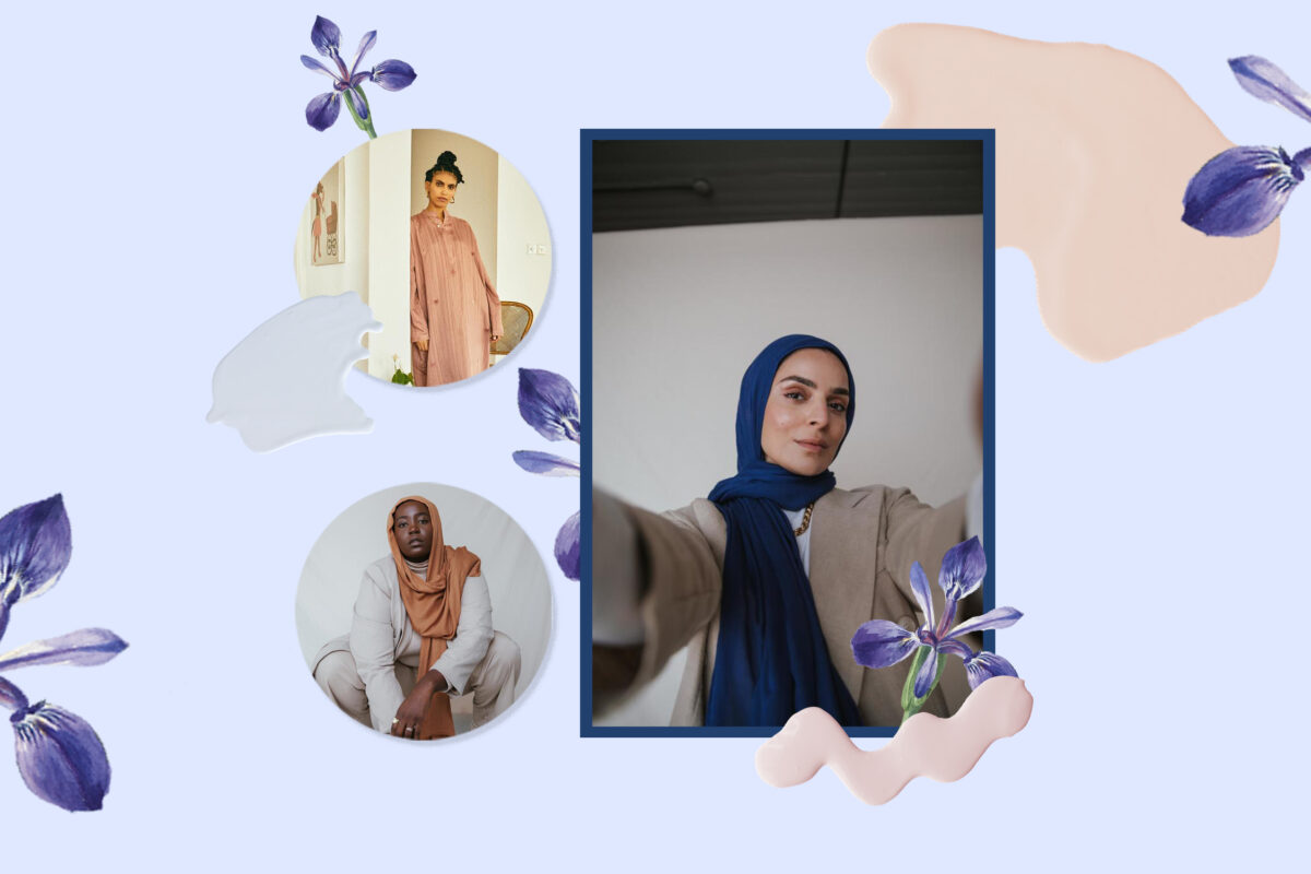 Modest Fashion: Es sind drei Frauen zu sehen, die Modest Fashion tragen. Es werden faire und nachhaltige Marken mit bedeckender Mode gezeigt
