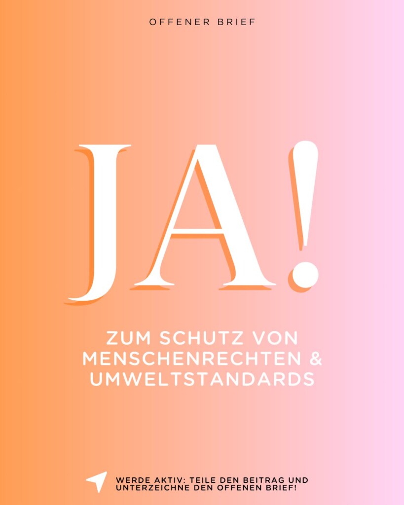 Offener Brief zum EU-Lieferkettengesetz