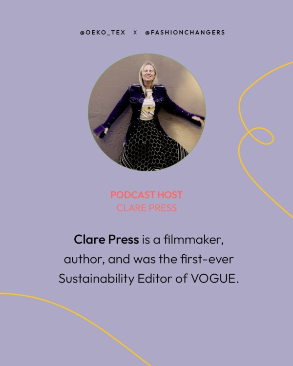 Clare Press ist Host vom Podcast The Fashion Stitch